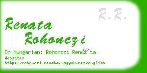 renata rohonczi business card